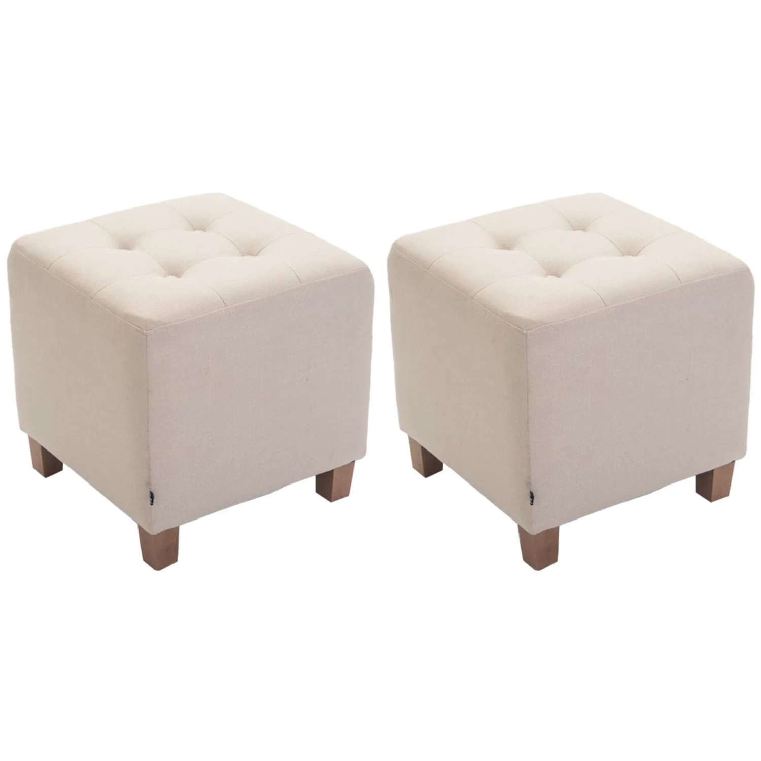 CLP 2er Set Sitzhocker Pharao Creme