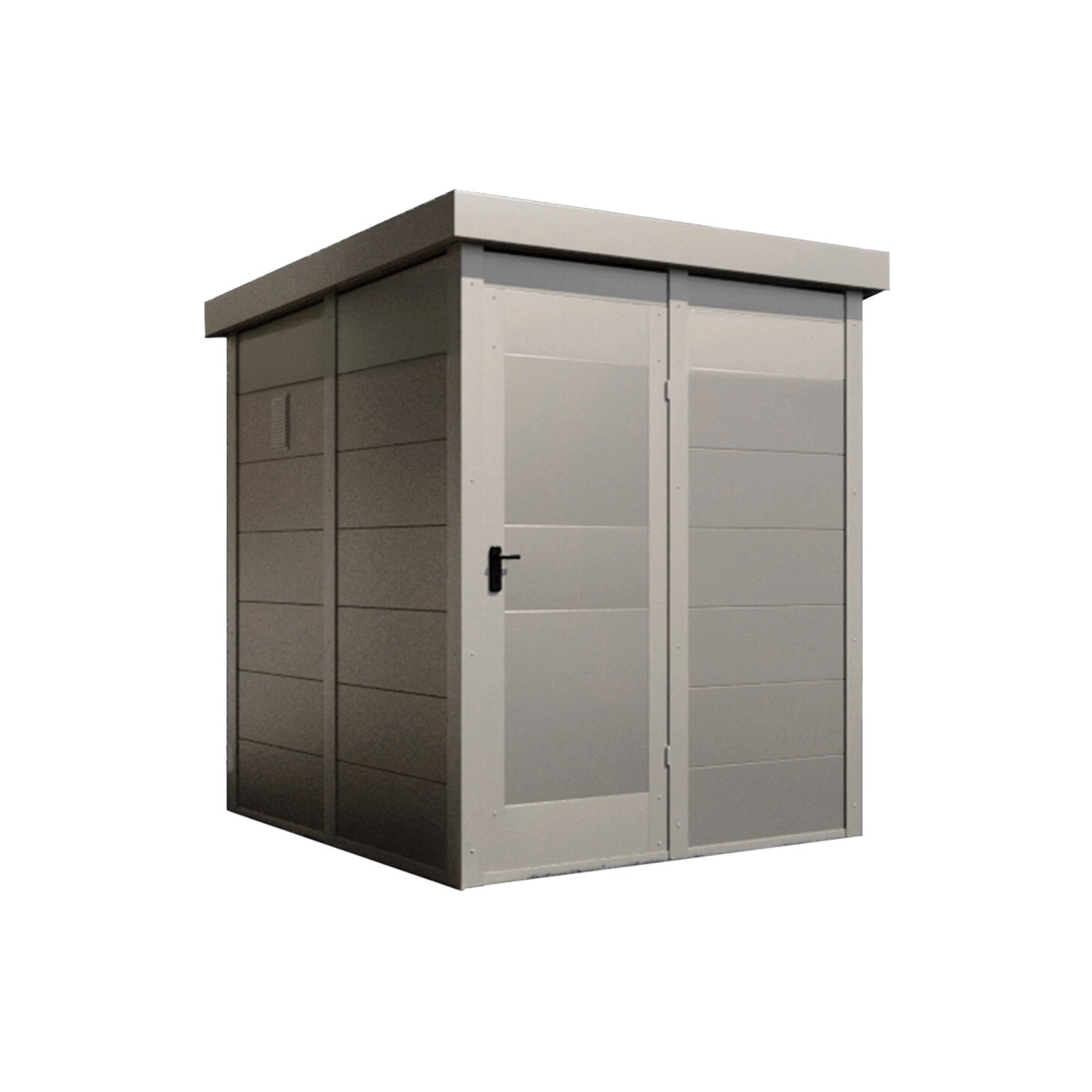 Modernes graues Amazing Spaces Gartenhaus Shape aus Metall, 104x201 cm, ohne Oberlicht.