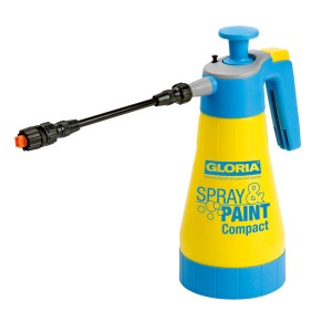 Gloria Drucksprüher Spray&Paint Compact 1,25 l, gelb/blau, für Lasuren und Holzschutzöle.