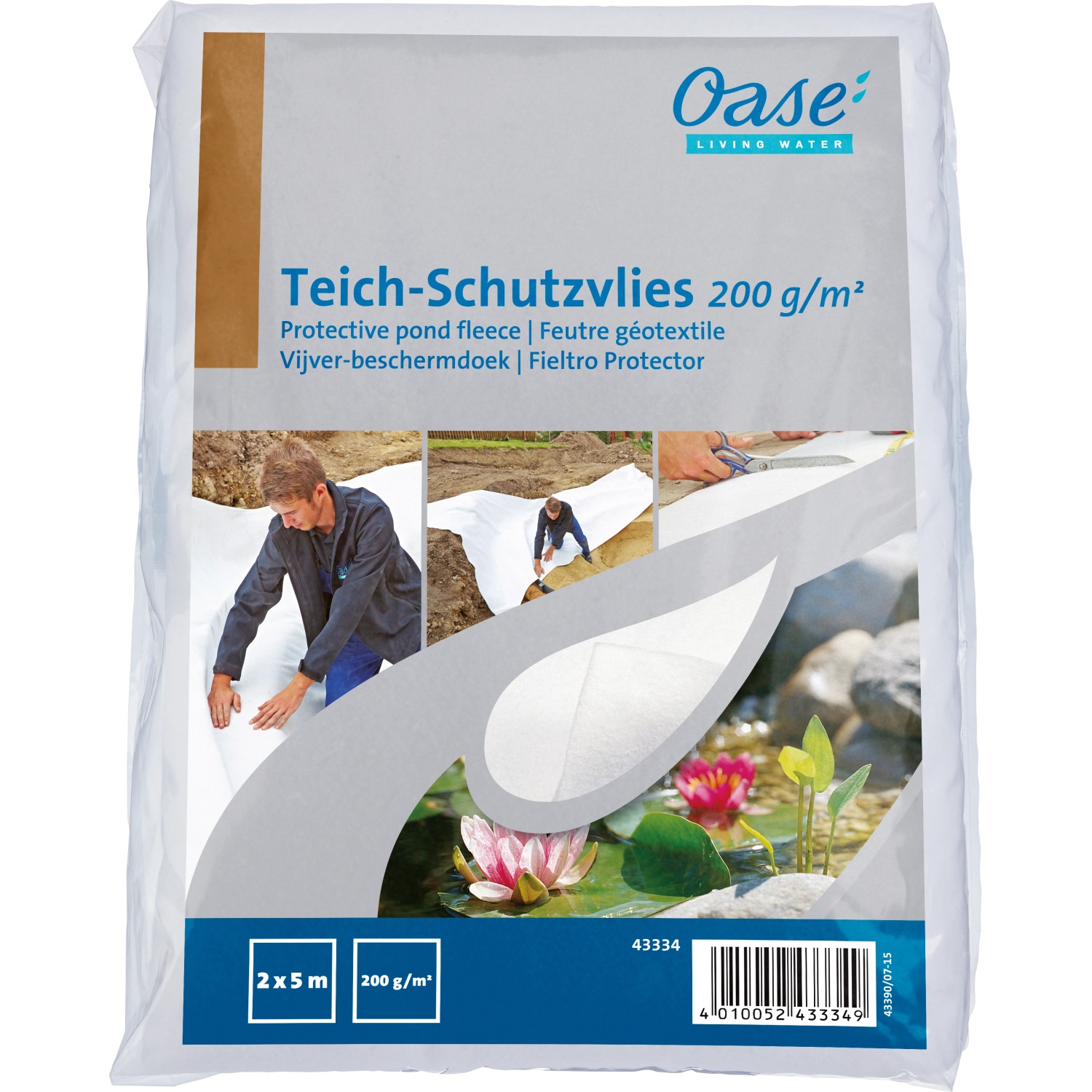 Oase Teich-Schutzvlies 200 g/m² 2 x 5 m