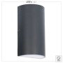 Moderne, schwarze LED`s light Außenwandleuchte, halbrunde Form, 2-flammig.