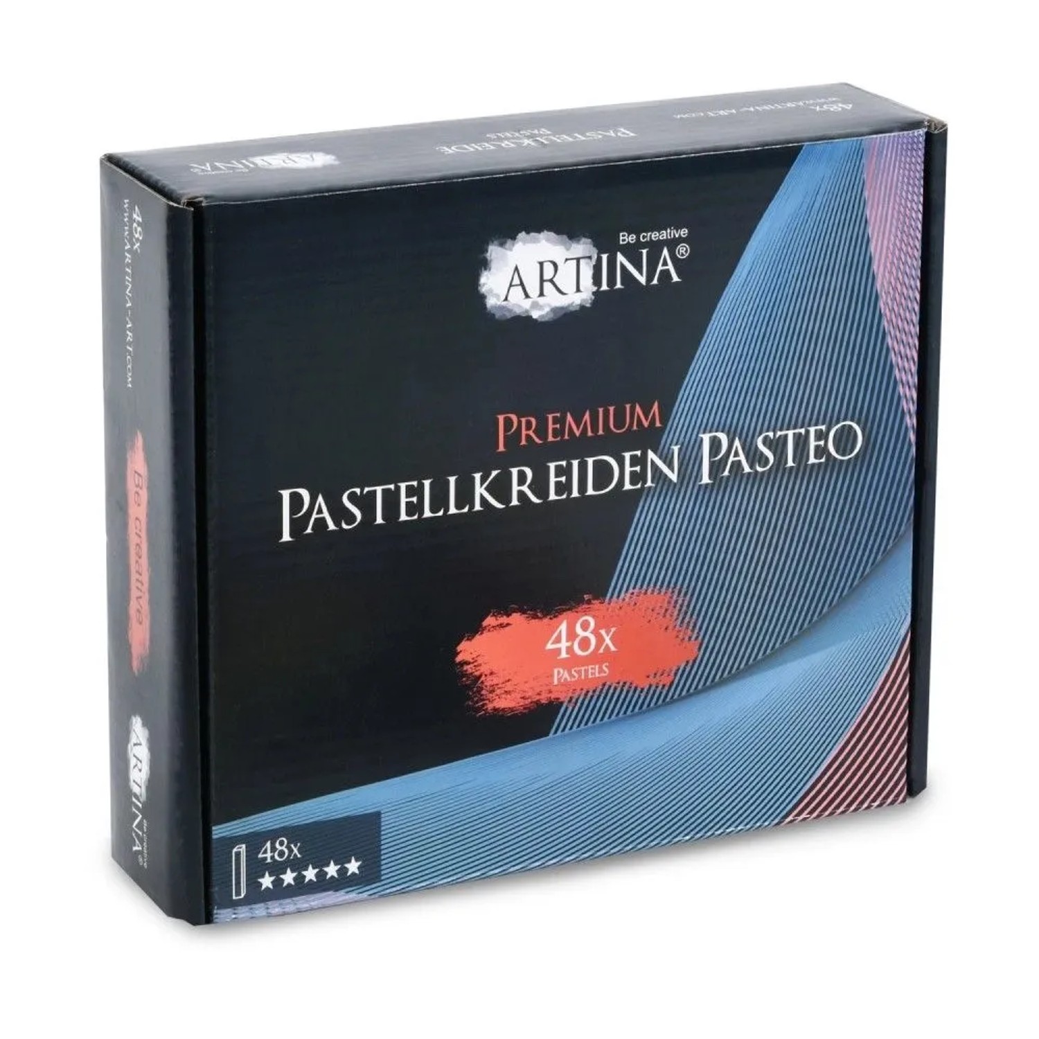 Artina Pasteo Weichpastellkreide, 48-teiliges Set im Karton.