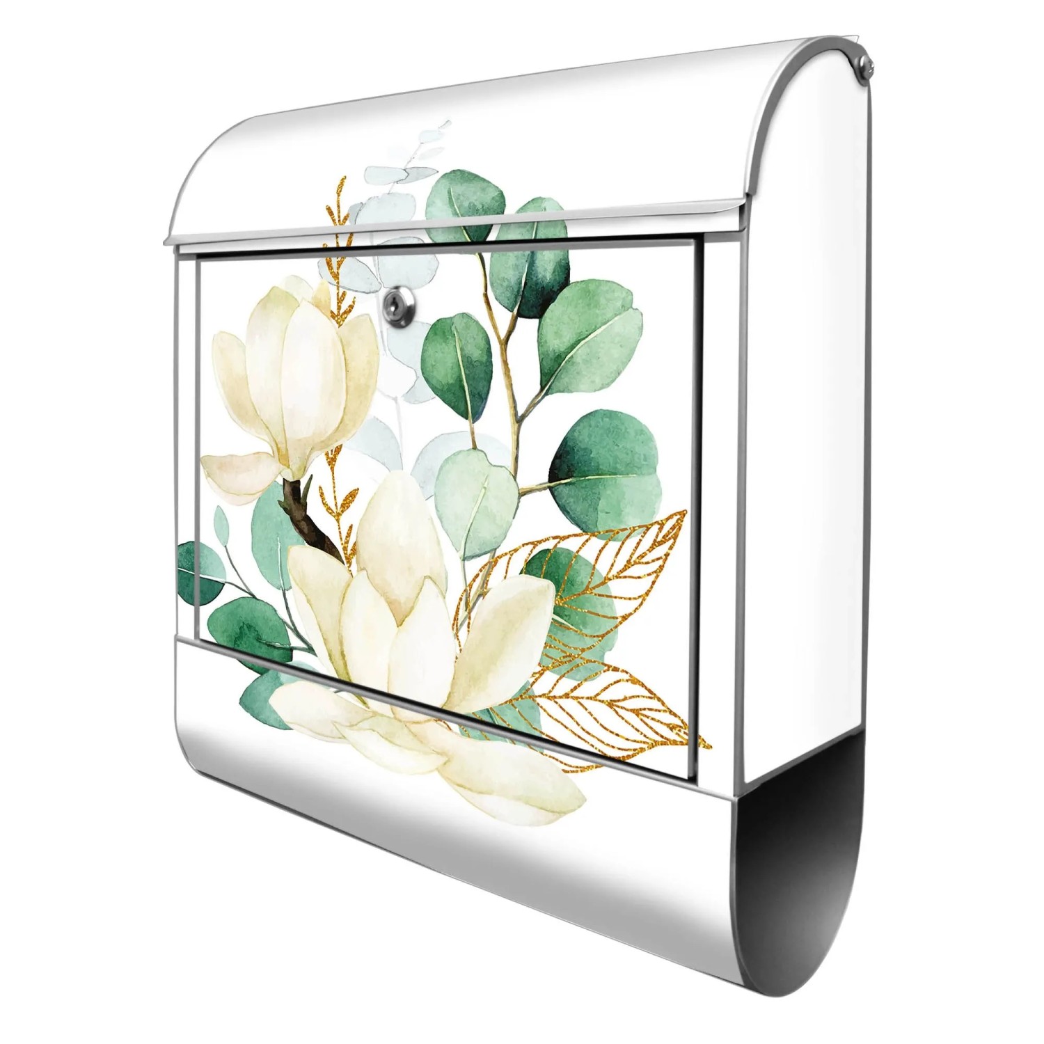 Banjado Design Briefkasten Silber Pulverbeschichtet 39x47x14cm 2 Schlüssel günstig online kaufen