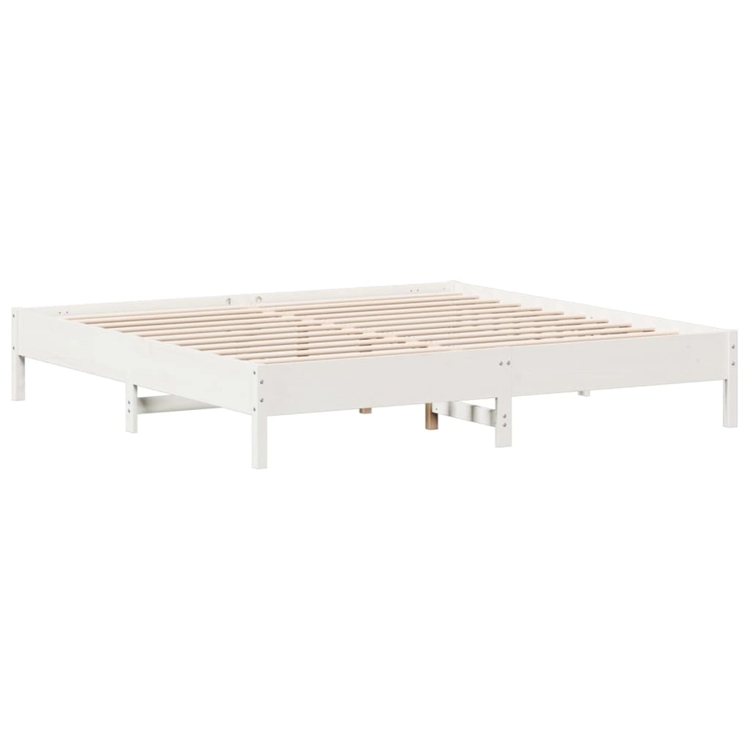 vidaXL Massivholzbett ohne Matratze Weiß 180x200 cm Kiefernholz 842687 günstig online kaufen