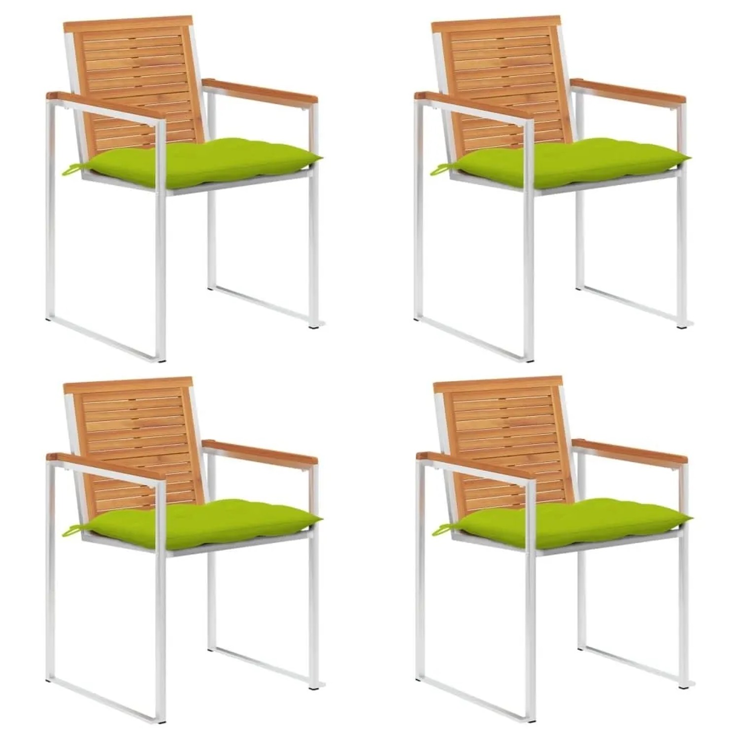 vidaXL Gartenstühle 4 Stk mit Kissen Massivholz Akazie 3078496 günstig online kaufen