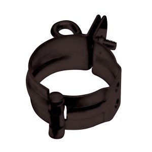 Inefa Rohrschelle DN 75, dunkelbraun, für Fallrohr-Montage an der Wand.