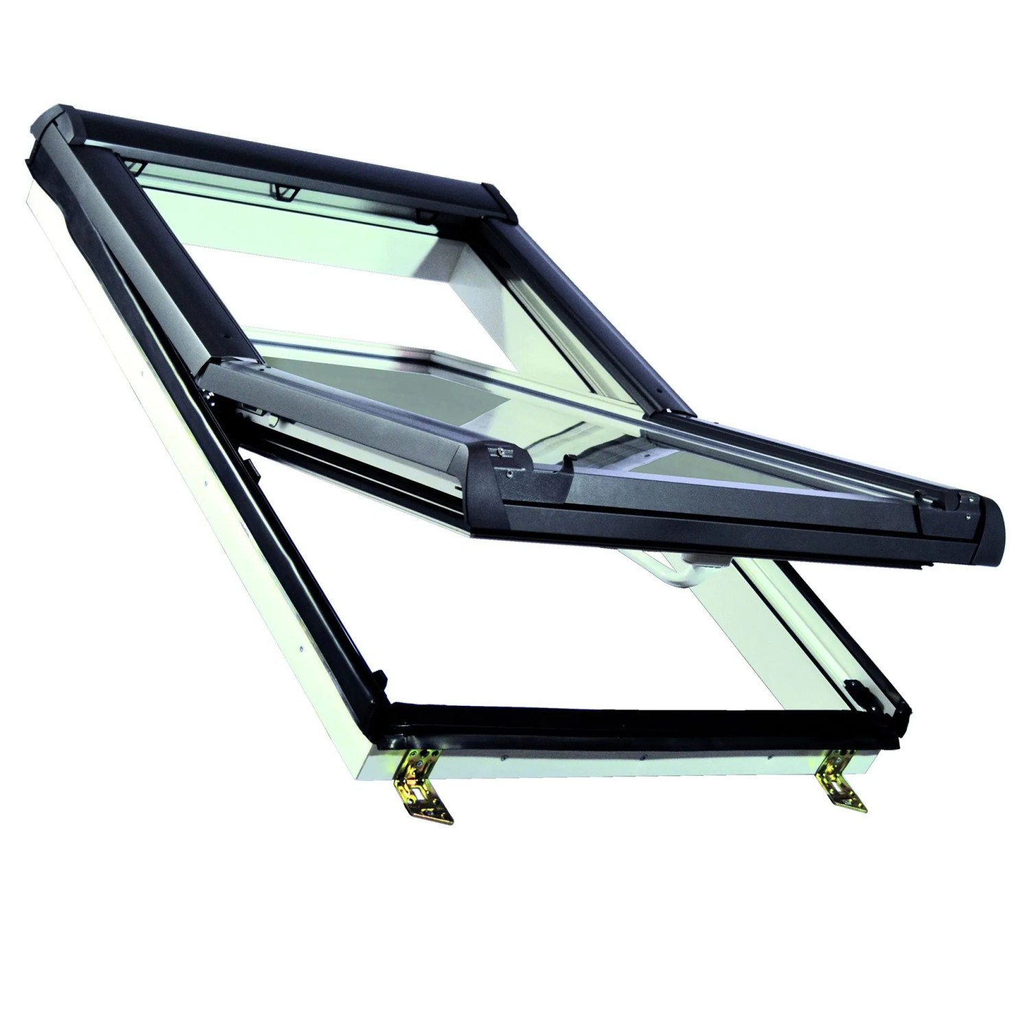 Roro Dachfenster KB5.1 VSG Kunststoff 114 cm x 140 cm Weiß-Anthrazit günstig online kaufen