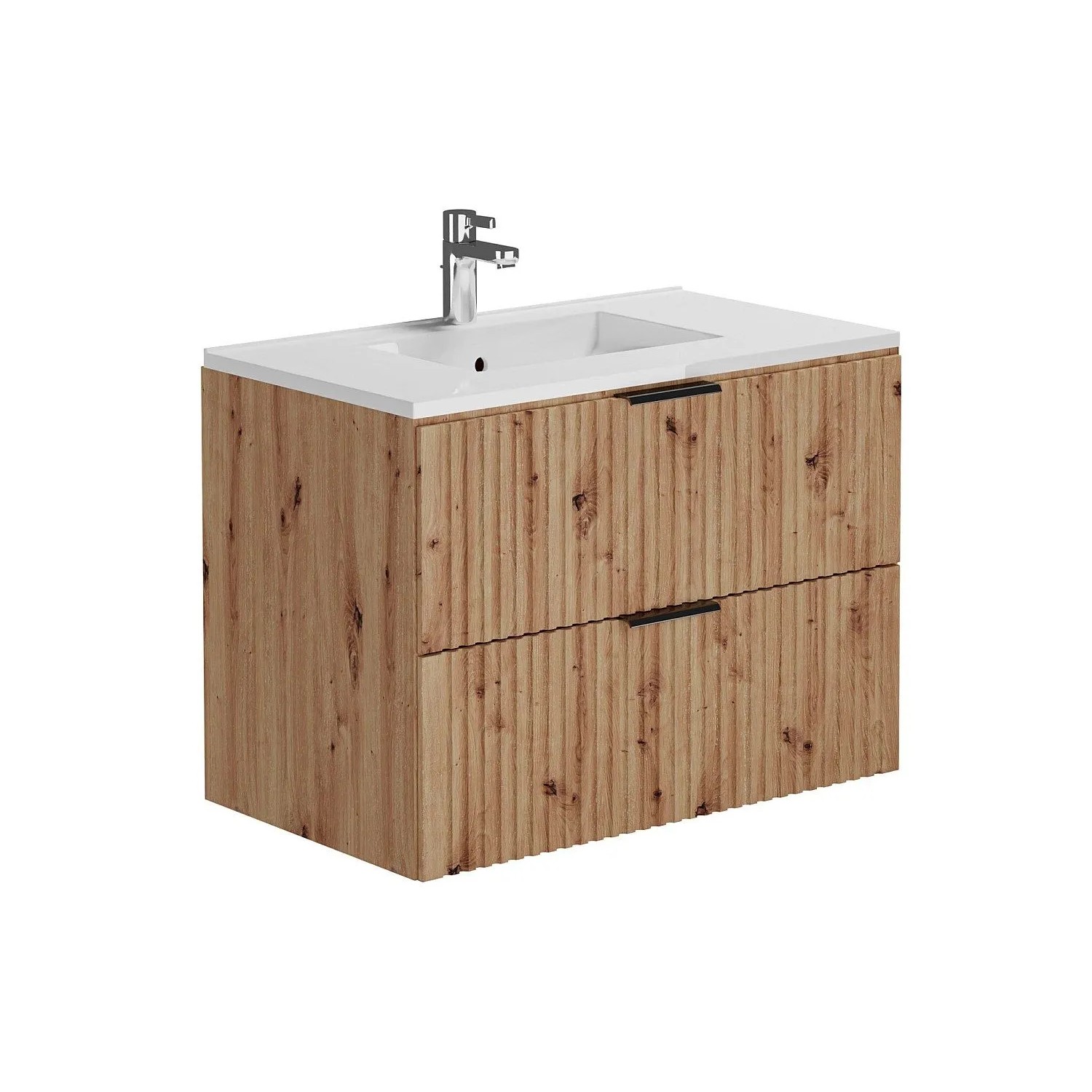 Vente-unique Einzelwaschtisch Zevara Naturfarben Hell 80 cm