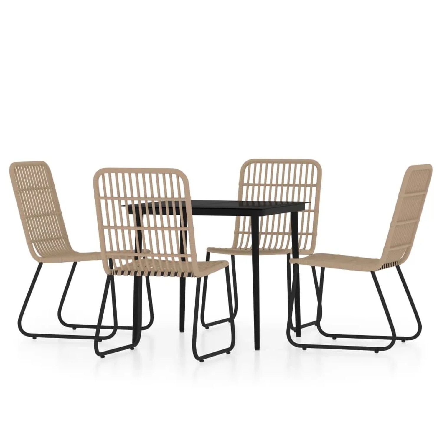 vidaXL 5-Tlg Garten-Essgruppe Eichen-Optik 3099174