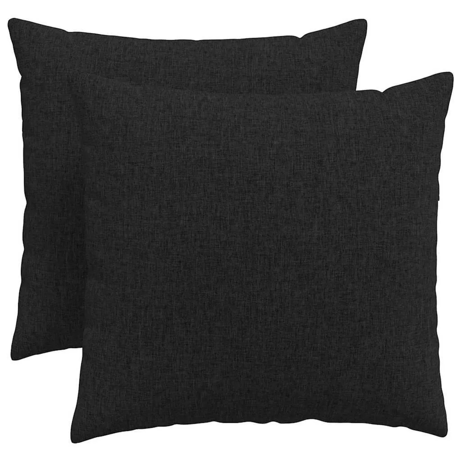 vidaXL Sofakissen 2 Stück Schwarz 50 x 50 cm Stoff 42013956