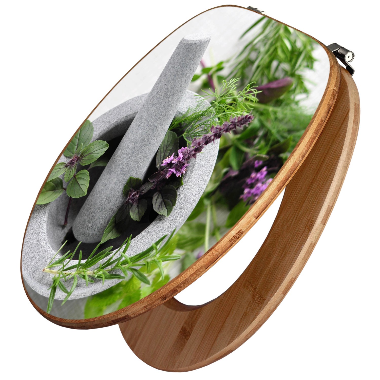 Banjado Design WC Sitz Bambus Toilettendeckel Toilettensitz Bambus Holz Klo günstig online kaufen