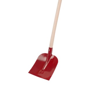 Rote Floraworld Holsteiner Schaufel mit Holzstiel, 130 cm lang. Klassische Gartenschaufel.