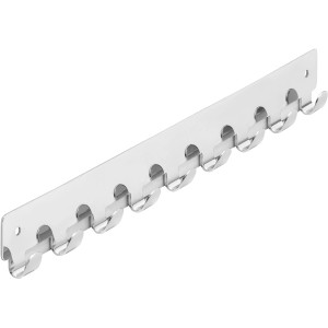 Siro Hakenleiste mit 9 Haken, Metall Chrom glänzend, 366mm Länge.