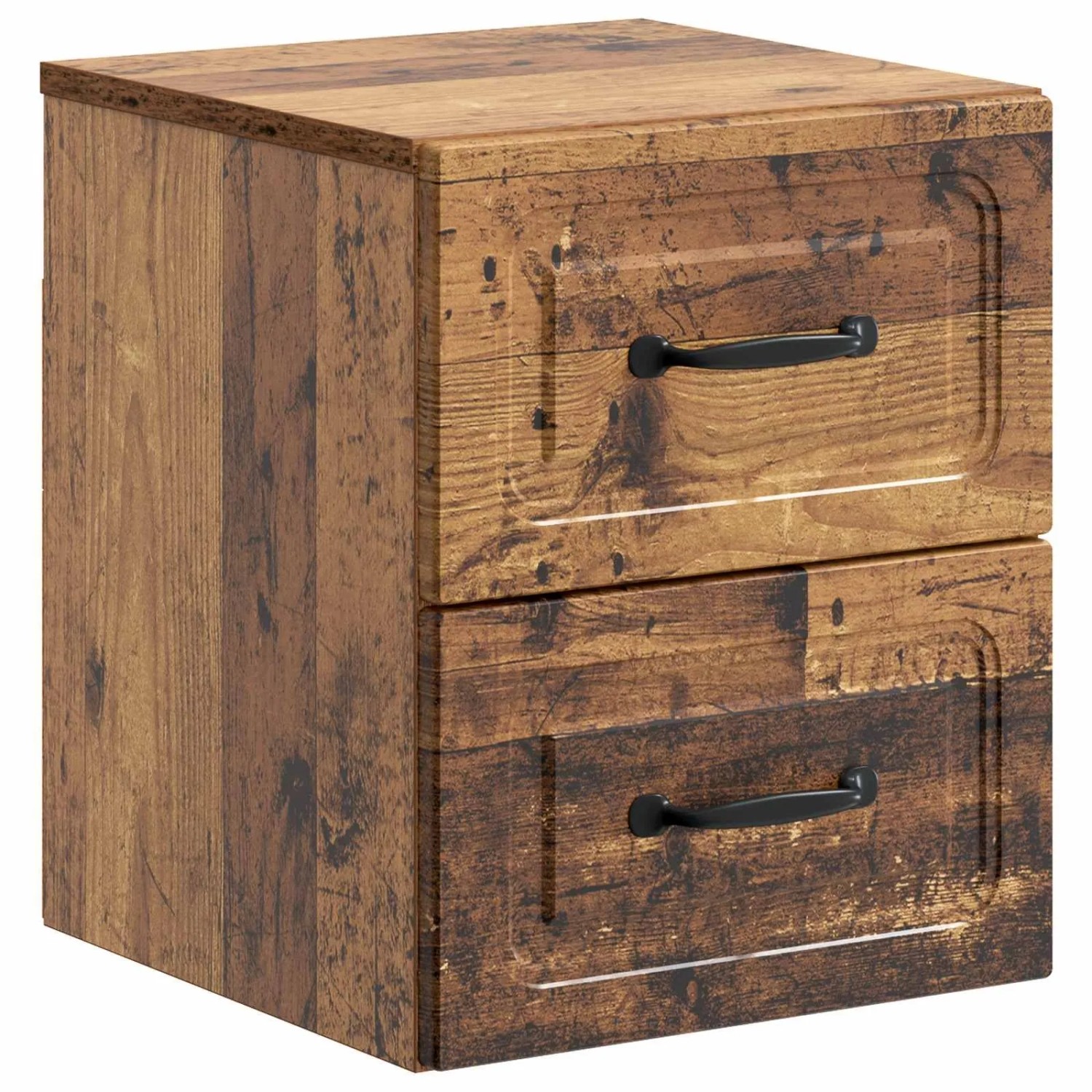 vidaXL Wandmontierter Nachttisch Altholz 34,5 x 33 x 40 cm 899331