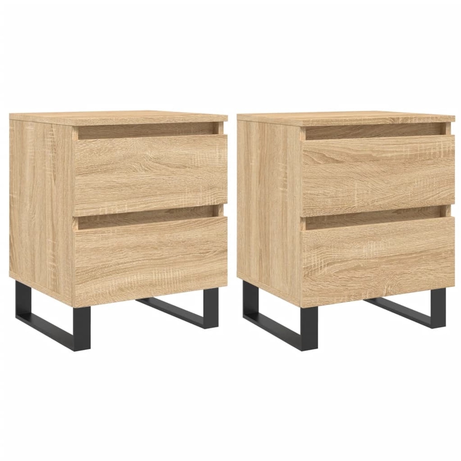 vidaXL Nachttische 2 Stk, Sonoma-Eiche 40x35x50 cm Holzwerkstoff 826899 günstig online kaufen