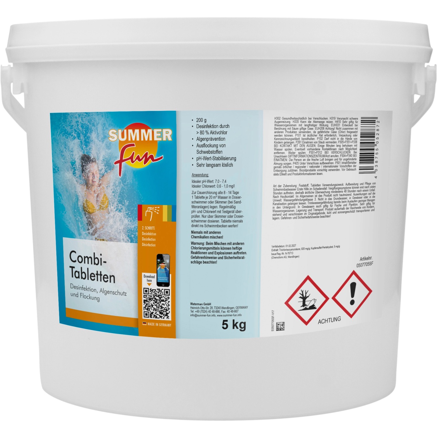 Summer Fun Desinfektion Combi Tabletten á 200 g 5 kg