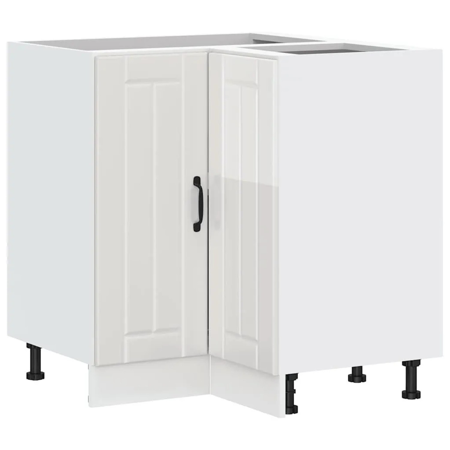 vidaXL Küchen-Eckunterschrank Lucca Hochglanz-Weiß Holzwerkstoff 853749 günstig online kaufen