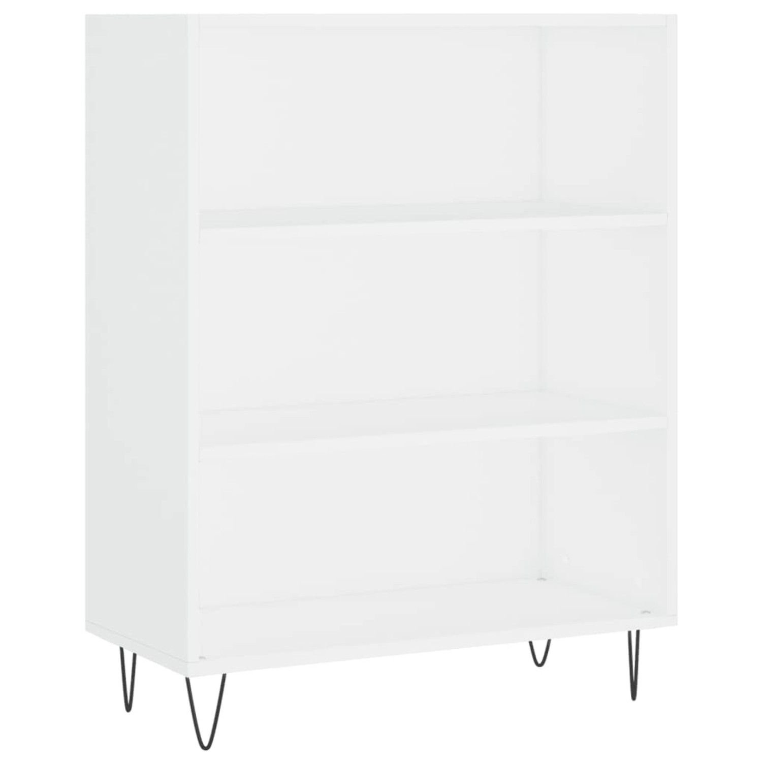 VidaXL Bücherregal Weiß 69,5x32,5x90 cm Metall Holzwerkstoff günstig online kaufen