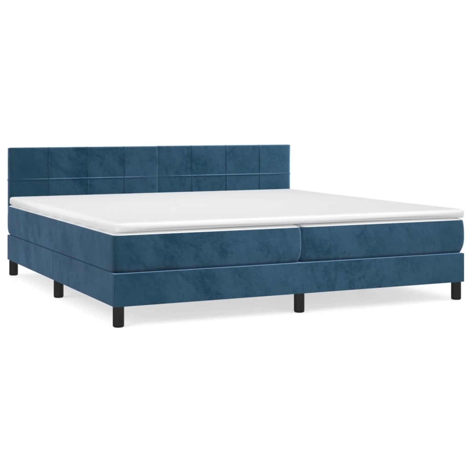 vidaXL Boxspringbett mit Matratze Dunkelblau 200x200 cm Samt1389964 günstig online kaufen