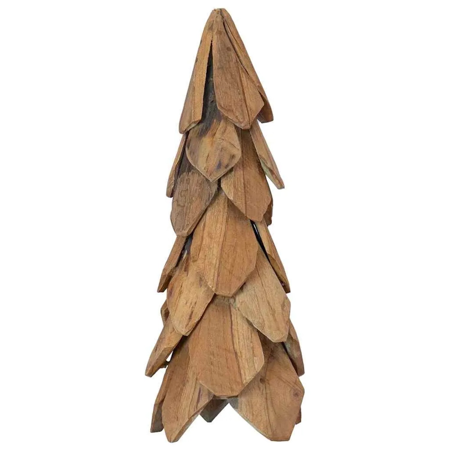 vidaXL Weihnachtsbaum mit Ständer Braun 50 cm Massivholz Teak 42017937