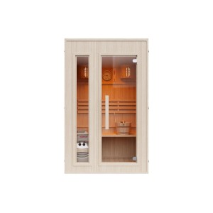 Vente-unique Finnische Sauna Ulvila Naturfarben Hell 120 cm