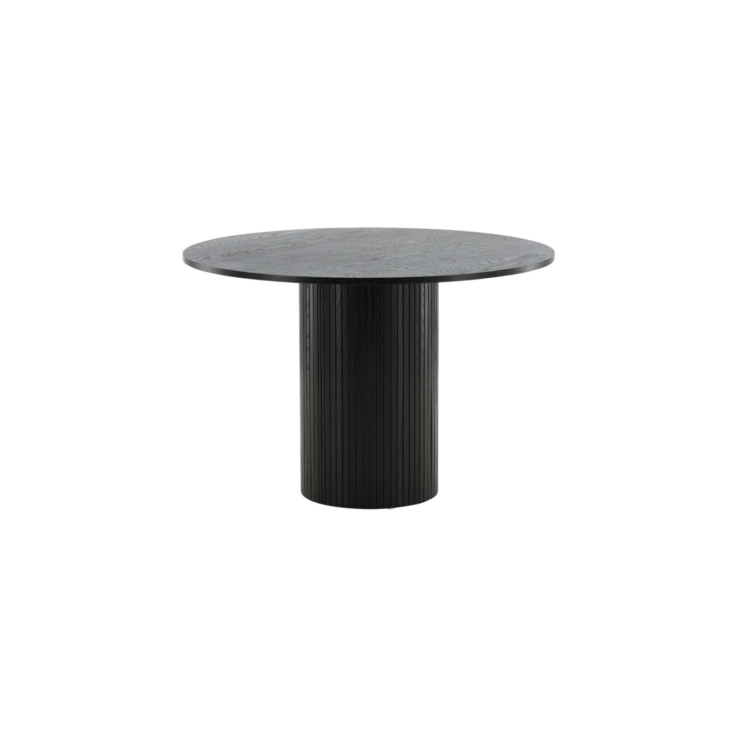 ebuy24 Bianca Esstisch Ø110cm Schwarzes Eichenfurnier günstig online kaufen