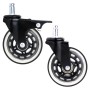 HMF 6810 Bürostuhl Rollen 5er Set 11 mm Schwarz_3