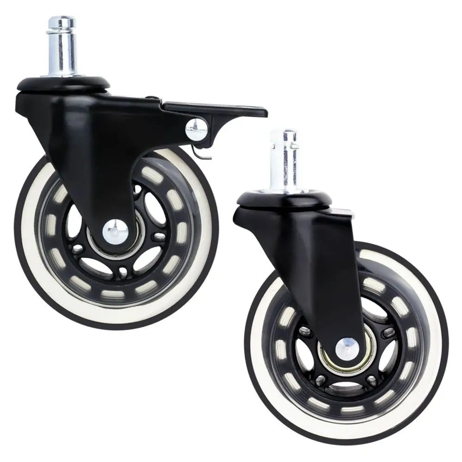 HMF 6810 Bürostuhl Rollen 5er Set 11 mm Schwarz_3