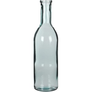 Transparente Glasflasche Rioja, 50 cm hoch, als Dekorative Vase für Blumen oder Zweige.