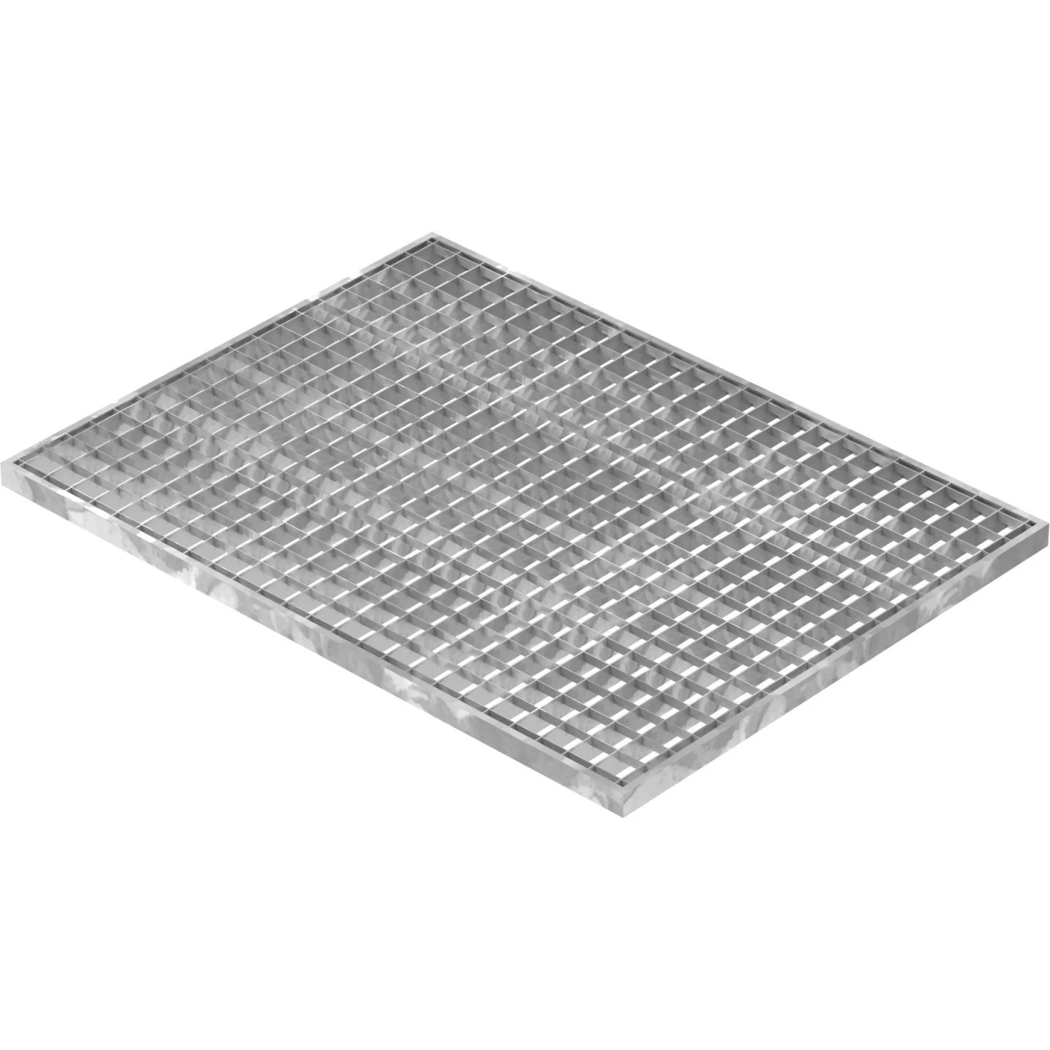 FeNau Lichtschachtrost Baunormrost Maße 590x790x25 mm 30/30 mm Aus S235JR St37-2 Im Vollbad Feuerverzinkt