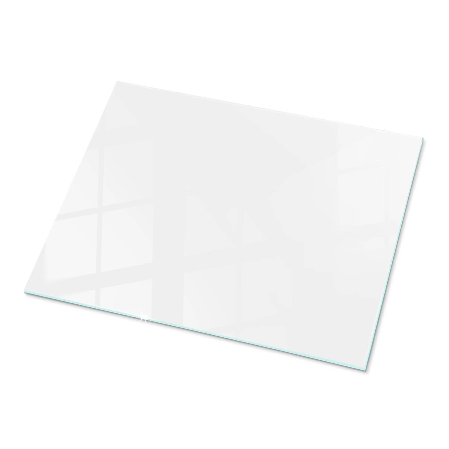 Thumbnail - Tulup Tischplatte Farbe Weiß Glatt Tischplatte 80x60 cm Weiß Tischplatte Rechteckige Tischplatte aus Glas Glastischplatt...