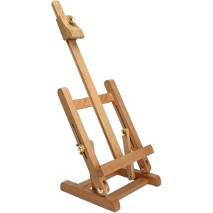 Daler-Rowney Mini-Tischstaffelei aus Holz, höhenverstellbar für kleine Kunstwerke.