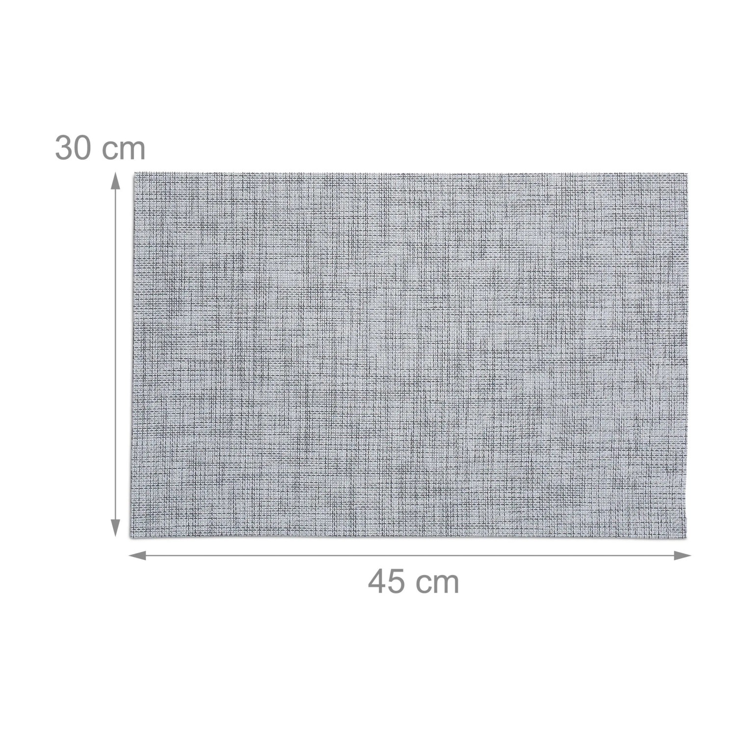 Relaxdays Tischset 6er Set Polyester/PVC Grau Abwaschbar 45 cm x 30 cm 80 g_4