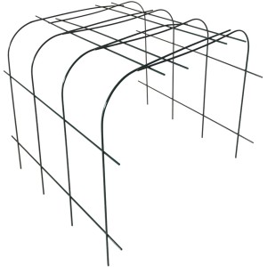 Bellissa Pflanzenstütze Annabelle, 2er-Set, grün. Rankhilfe aus Metall für Garten und Hochbeet.