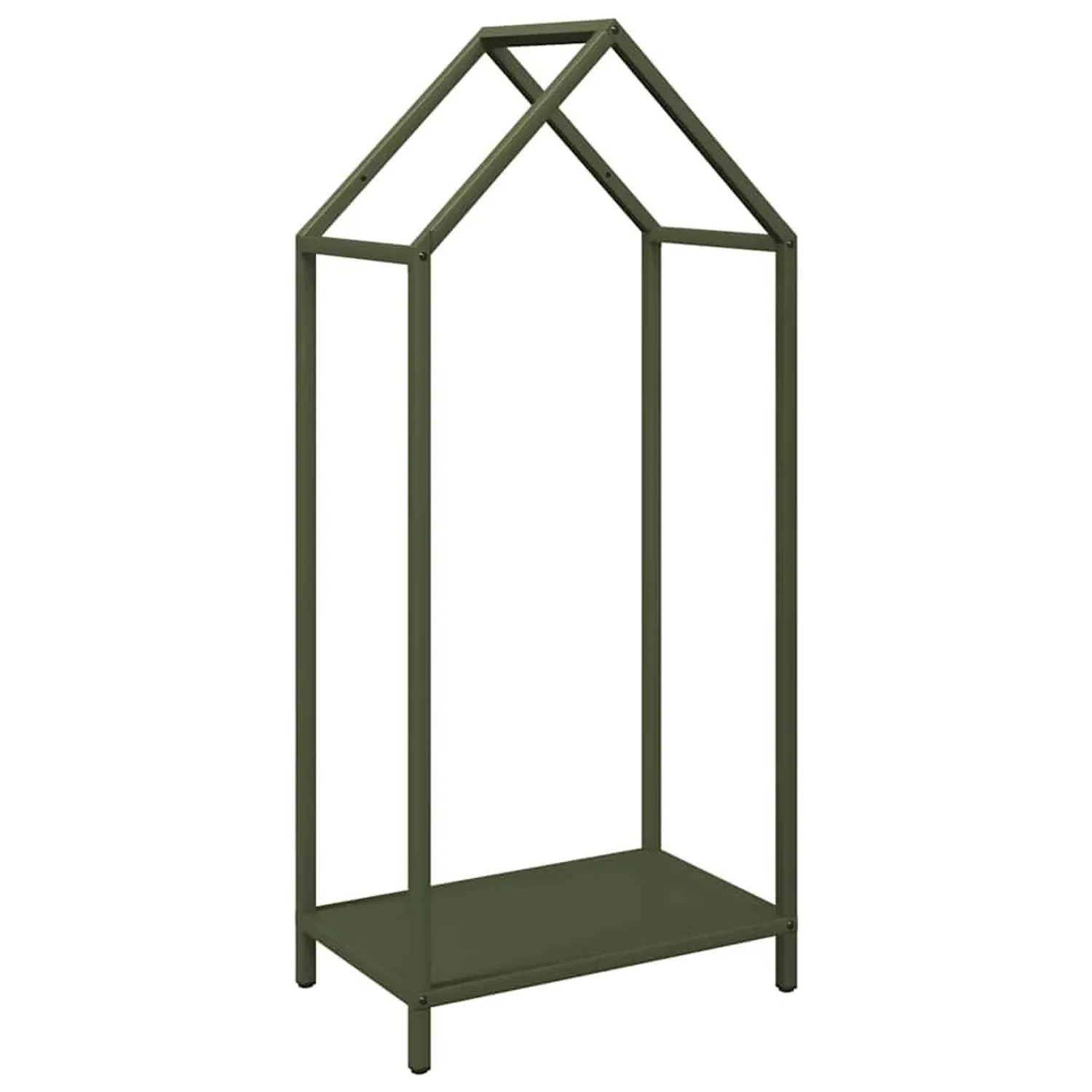 vidaXL Brennholzregal Olivgrün 40x25x90 cm Kaltgewalzter Stahl 864298