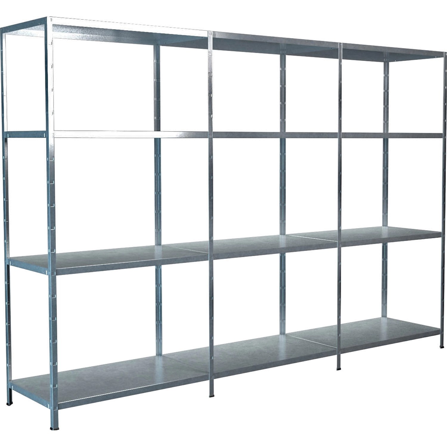 Schulte Set 1 Steckregal/Kellerregal und 2 Anbauregale Verzinkt 180 cm x 260 x 50 cm