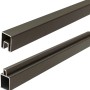 T&J Ecosteck Start- & Abschluss-Set, anthrazit, Aluminiumprofile für Zaunbau.