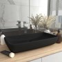 Rechteckiges, matt-schwarzes Aufsatzwaschbecken aus Keramik (71x38 cm) von vidaXL.