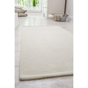 Andiamo Teppich Missouri, 60x120 cm, Creme. Kurzflorteppich aus Baumwolle für Wohnräume.