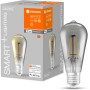 Ledvance Smart+ Filament Edison E27 Leuchtmittel, Light grey, dimmbar, mit WiFi-Technologie.