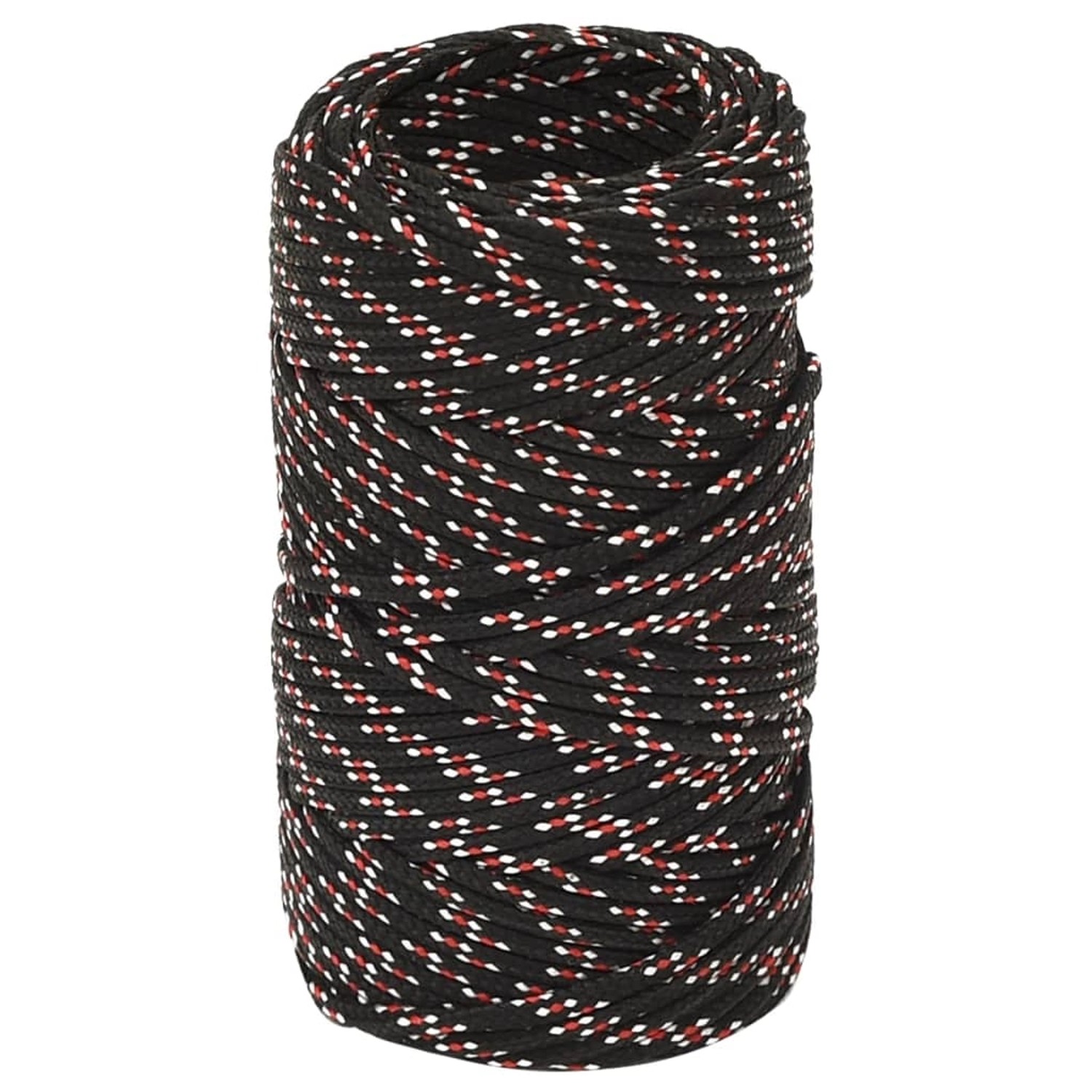 vidaXL Bootsseil Schwarz 2 mm 25 m Polypropylen 152317