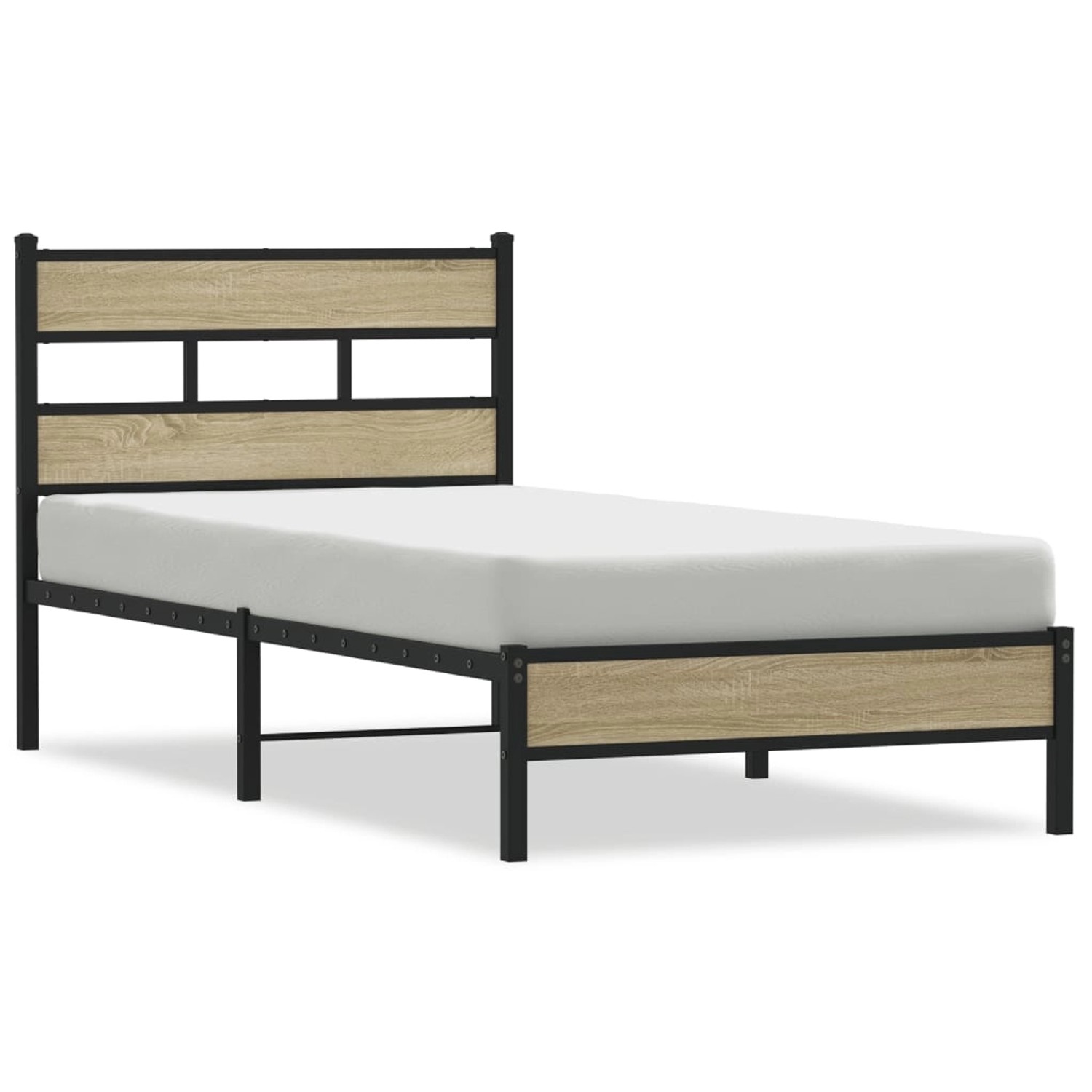 vidaXL Bettgestell ohne Matratze Sonoma-Eiche 100x200 cm Holzwerkstoff 4017 günstig online kaufen
