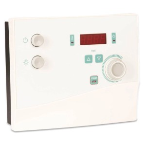 Sentiotec K4 Next Saunasteuerung zur Temperaturregelung und Steuerung von Saunaöfen.