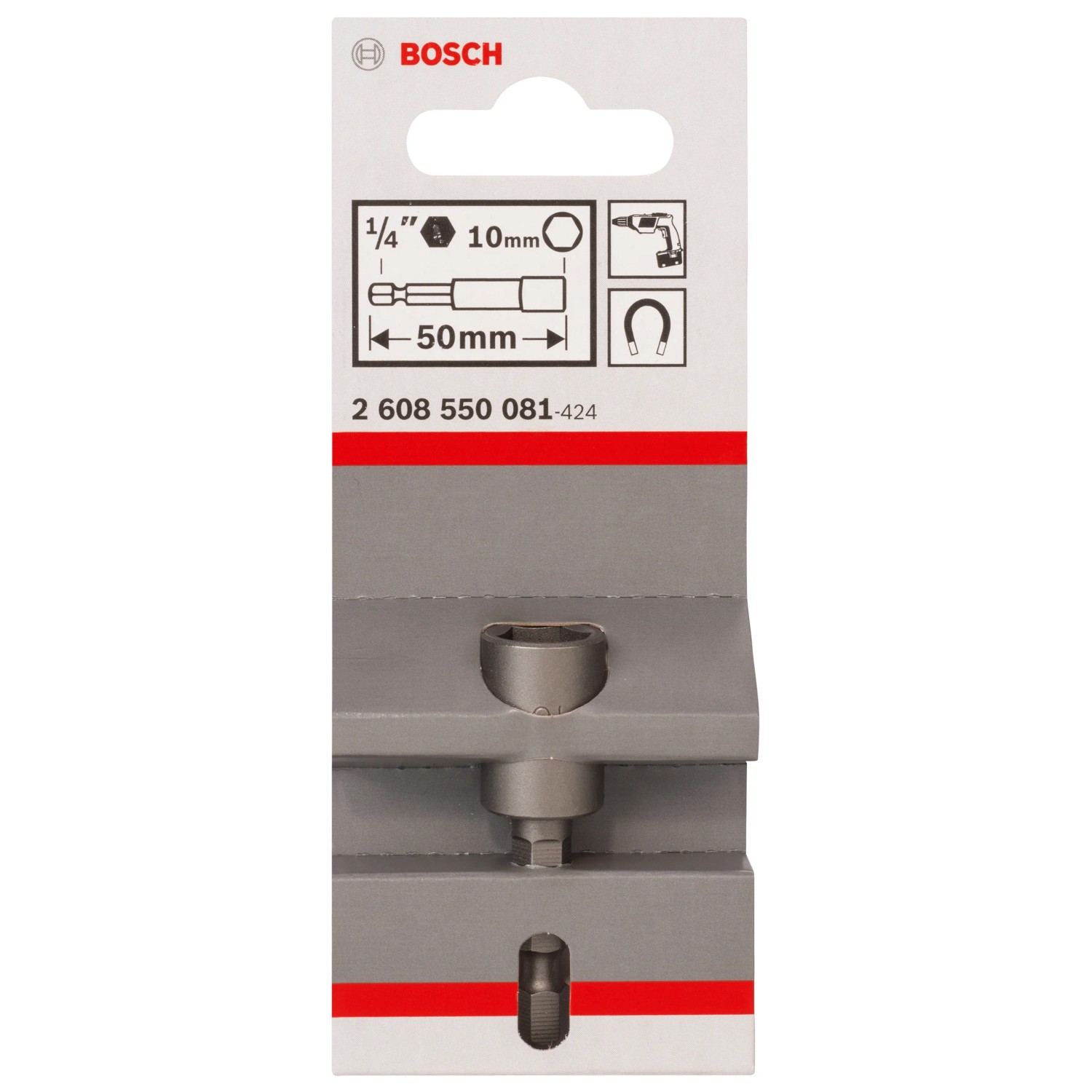 PROREGAL® Steckschlüssel Magnethalter, Pack. 5 Stück MS84, 08mm, 1/4 , Steckschlüsselsatz