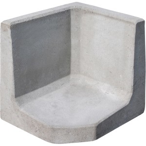 Diephaus L-Stein Ecke, unbewehrt, grau, 40x50x50x7 cm, zur Beet- und Böschungsbefestigung.