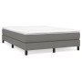 Boxspringbett vidaXL, dunkelgrau, 140x190 cm mit Matratze und Topper für erholsamen Schlaf.