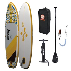 ZRAY Stand Up Paddle Board E11 Komplettset, gelb, mit Paddel, Pumpe, Rucksack und Leash.