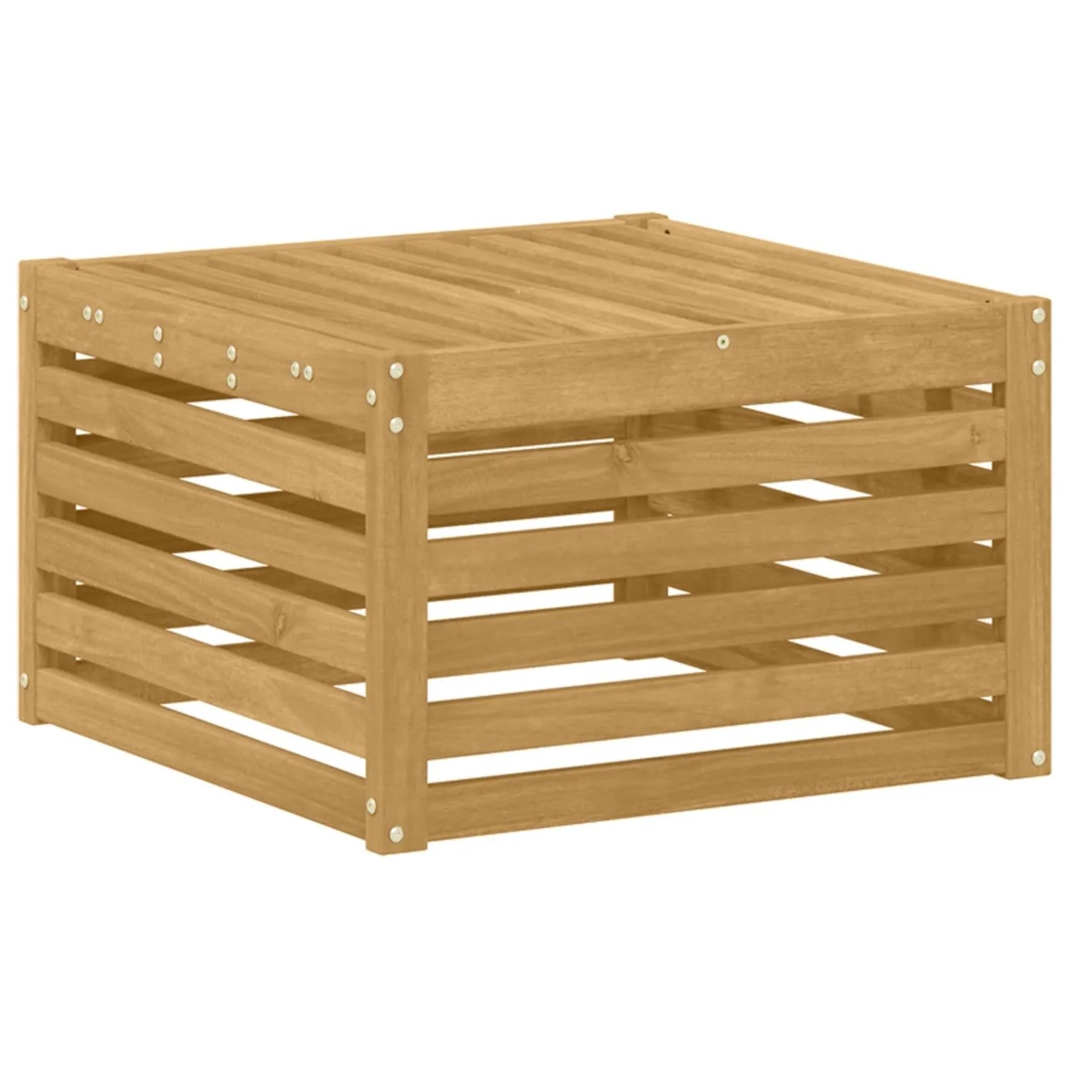 vidaXL Outdoor-Fußhocker Massivholz Akazie Weiß 59 x 59 x 37 cm 901488