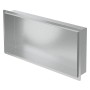 LuxeBath Wandnische, 60x30x10 cm, Edelstahl, silberne Duschablage für Bad & Dusche.
