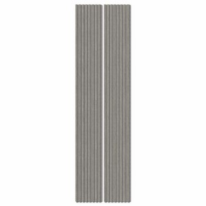 2er Set Akustikpaneele Eiche Grau mit grauem Filz, 32x240cm, zur Wand- und Deckenverkleidung.